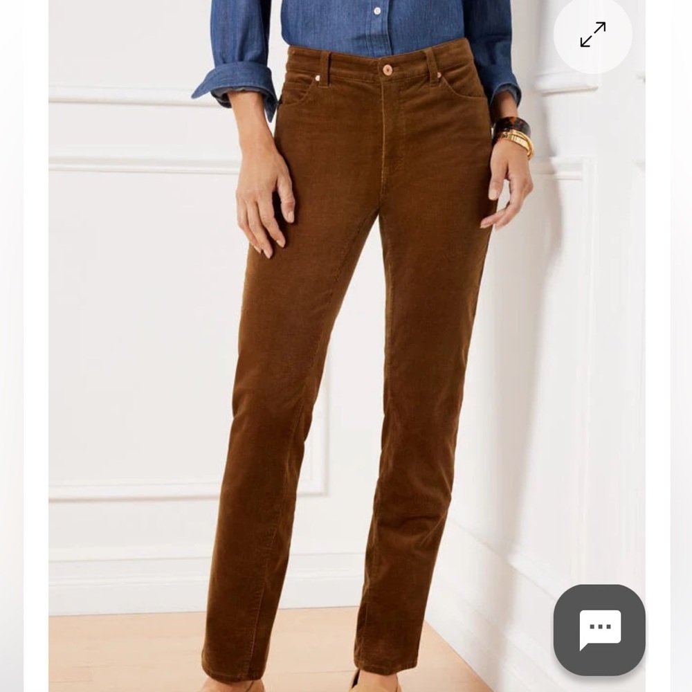 NWOT Talbots Heritage Stretch Corduroy Women's Jeans Pants Caramel Size 12